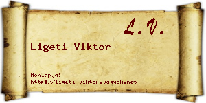 Ligeti Viktor névjegykártya